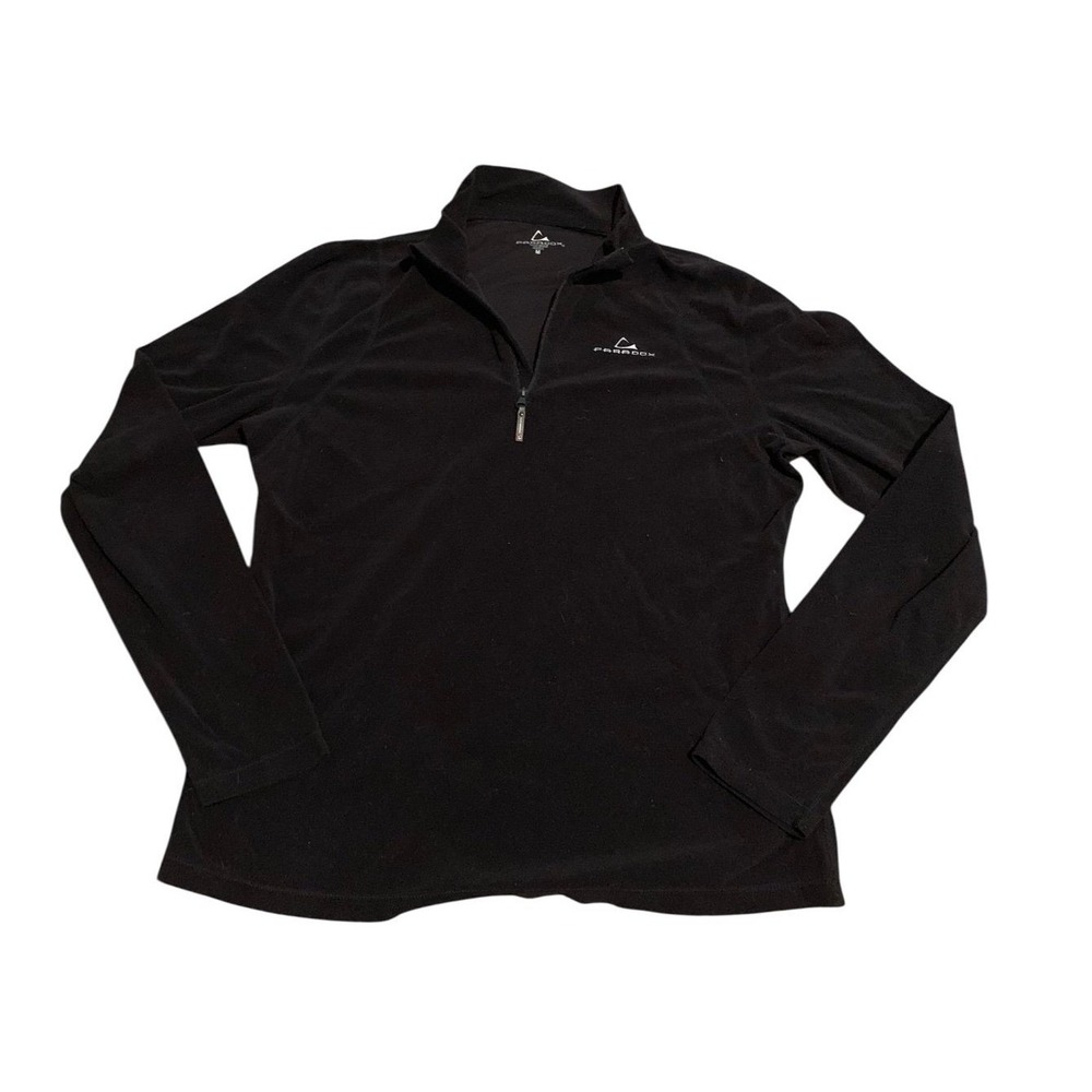 Paradox 1/4 Zip Pullover Womens Medium Black Fleece Hiking Gorpcore Outdoor
